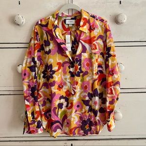 J. Crew cotton voile, never worn, popover shirt, size 10
